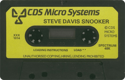 Steve Davis Snooker - Cart - Front Image