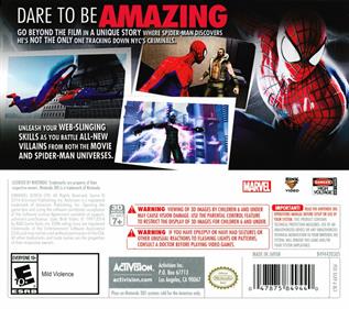 The Amazing Spider-Man 2 - Box - Back Image