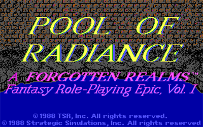 Pool of Radiance - Screenshot - Game Title Image