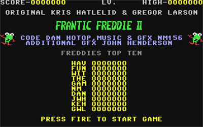 Frantic Freddie II - Screenshot - High Scores Image