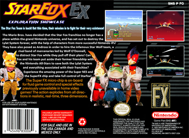 Star Fox: EX - Box - Back Image