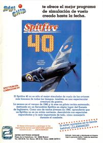 Spitfire '40  - Advertisement Flyer - Front Image