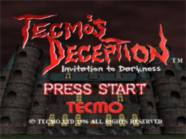 Tecmo's Deception: Invitation to Darkness - Screenshot - Game Title Image