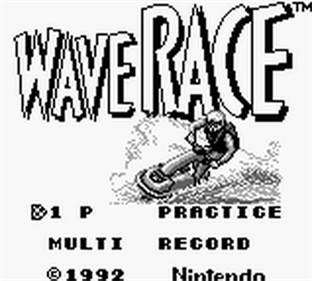 Wave Race - Screenshot - Game Title Image
