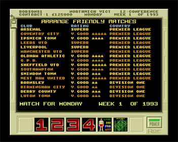 Premier Manager 2: The New Season - Screenshot - Gameplay Image