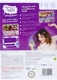 Disney Violetta: Rhythm & Music - Box - Back Image