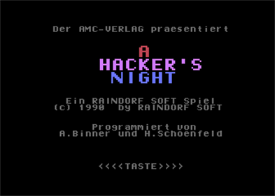 A Hacker's Night - Screenshot - Game Title Image