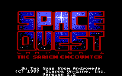 Space Quest: Chapter I: The Sarien Encounter - Screenshot - Game Title Image