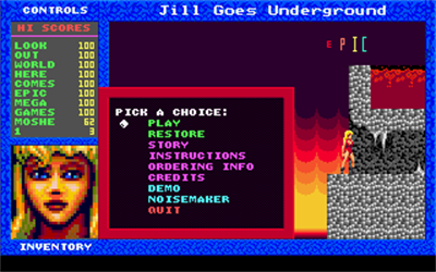 Jill of the Jungle: Jill Goes Underground - Screenshot - Game Title Image