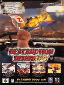 Destruction Derby 64 - Advertisement Flyer - Front Image