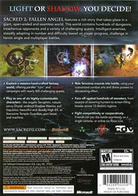 Sacred 2: Fallen Angel - Box - Back Image