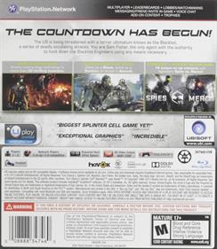 Tom Clancy's Splinter Cell: Blacklist - Box - Back Image