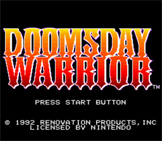 Doomsday Warrior - Screenshot - Game Title Image