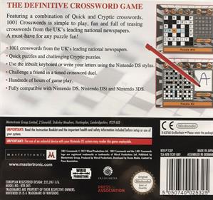 1001 Crosswords - Box - Back Image
