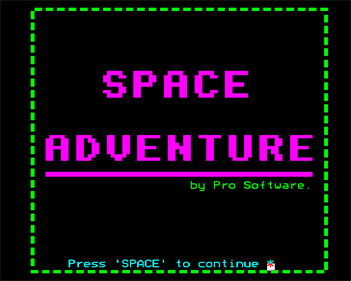 Space Adventure - Screenshot - Game Title Image