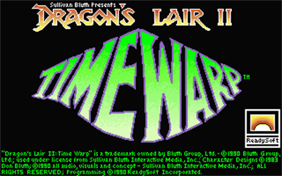 Dragon's Lair II: Time Warp - Screenshot - Game Title Image