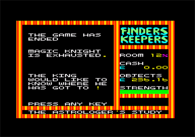 Finders Keepers - Screenshot - Game Over Image