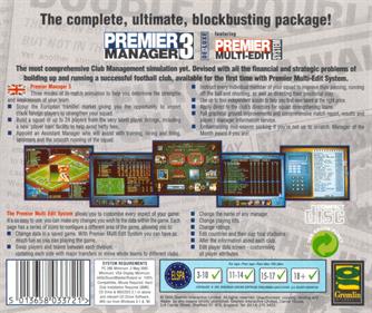 Premier Manager 3 De-Luxe - Box - Back Image