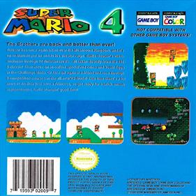 Super Mario 4 - Box - Back Image