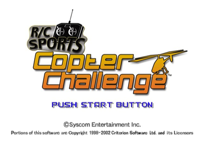 R/C Sports: Copter Challenge - Screenshot - Game Title Image