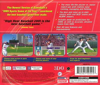 Sammy Sosa High Heat Baseball 2001 - Box - Back Image