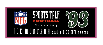NFL Sports Talk Football '93 Starring Joe Montana - Clear Logo Image