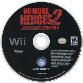 No More Heroes 2: Desperate Struggle - Disc Image