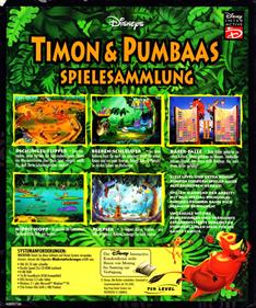 Disney's Timon & Pumbaa's Jungle Games - Box - Back Image