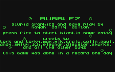 Bubblez - Screenshot - Game Title Image