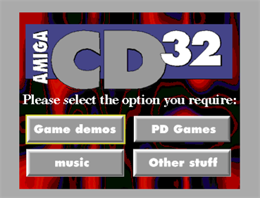 Amiga CD32 Issue 1 Cover Disc - Screenshot - Game Select Image