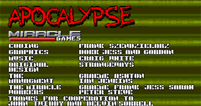 Apocalypse - Screenshot - Game Title Image