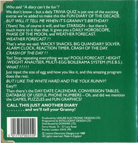 Computer Maniacs 1989 Diary - Box - Back Image