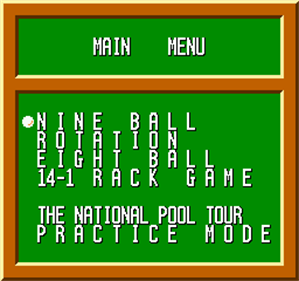 Break Time: The National Pool Tour - Screenshot - Game Select Image