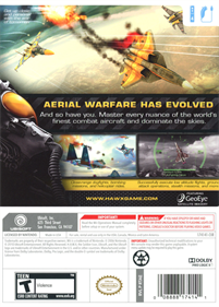 Tom Clancy's H.A.W.X 2 - Box - Back Image