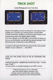 TrickShot - Box - Back Image