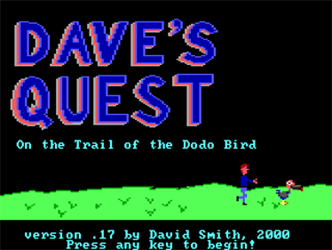 Dave's Quest: On the Trail of the Dodo Bird - Screenshot - Game Title Image