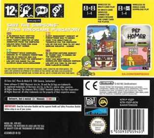 The Simpsons Game - Box - Back Image