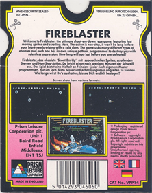 Fireblaster - Box - Back Image
