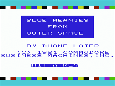 Blue Meanies from Outer Space - Screenshot - Game Title Image