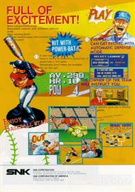Baseball Stars 2 - Advertisement Flyer - Back Image