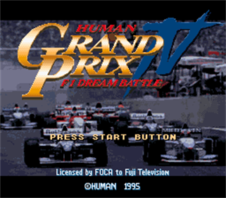Human Grand Prix IV: F1 Dream Battle - Screenshot - Game Title Image