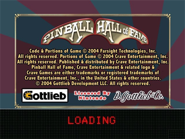 Pinball Hall of Fame: The Gottlieb Collection - Screenshot - Game Title Image
