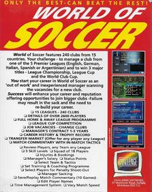 World of Soccer - Box - Back Image