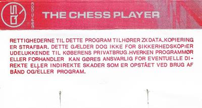 The Chess Player - Box - Back Image