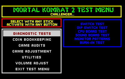 Mortal Kombat II: Challenger - Screenshot - Game Select Image