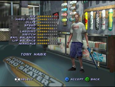 Tony Hawk's Pro Skater 3 - Screenshot - Game Select Image
