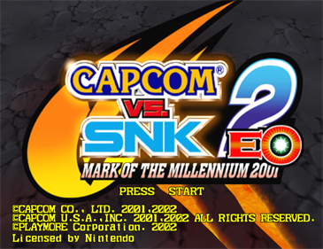 Capcom vs. SNK 2: EO - Screenshot - Game Title Image