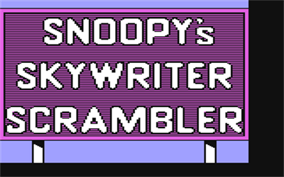 Snoopy's Skywriter Scrambler - Screenshot - Game Title Image