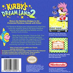 Kirby's Dream Land 2 - Box - Back Image