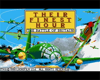 Their Finest Hour: The Battle of Britain - Screenshot - Game Title Image